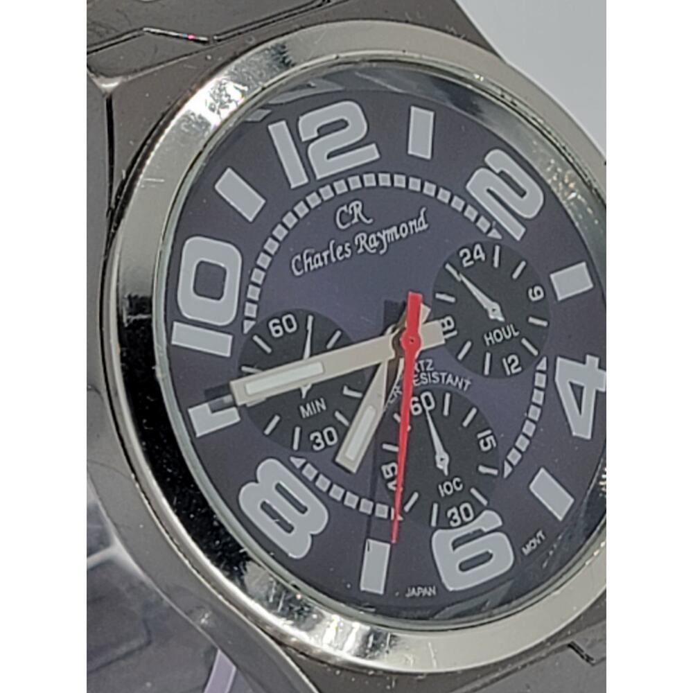 Charles Raymond V0204 Silver Tone Quartz Men's Watch